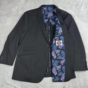 JERMYN & BOND Men’s Sport Coat Blazer Big&Tall 52 R Floral Modern Fit Woven $300